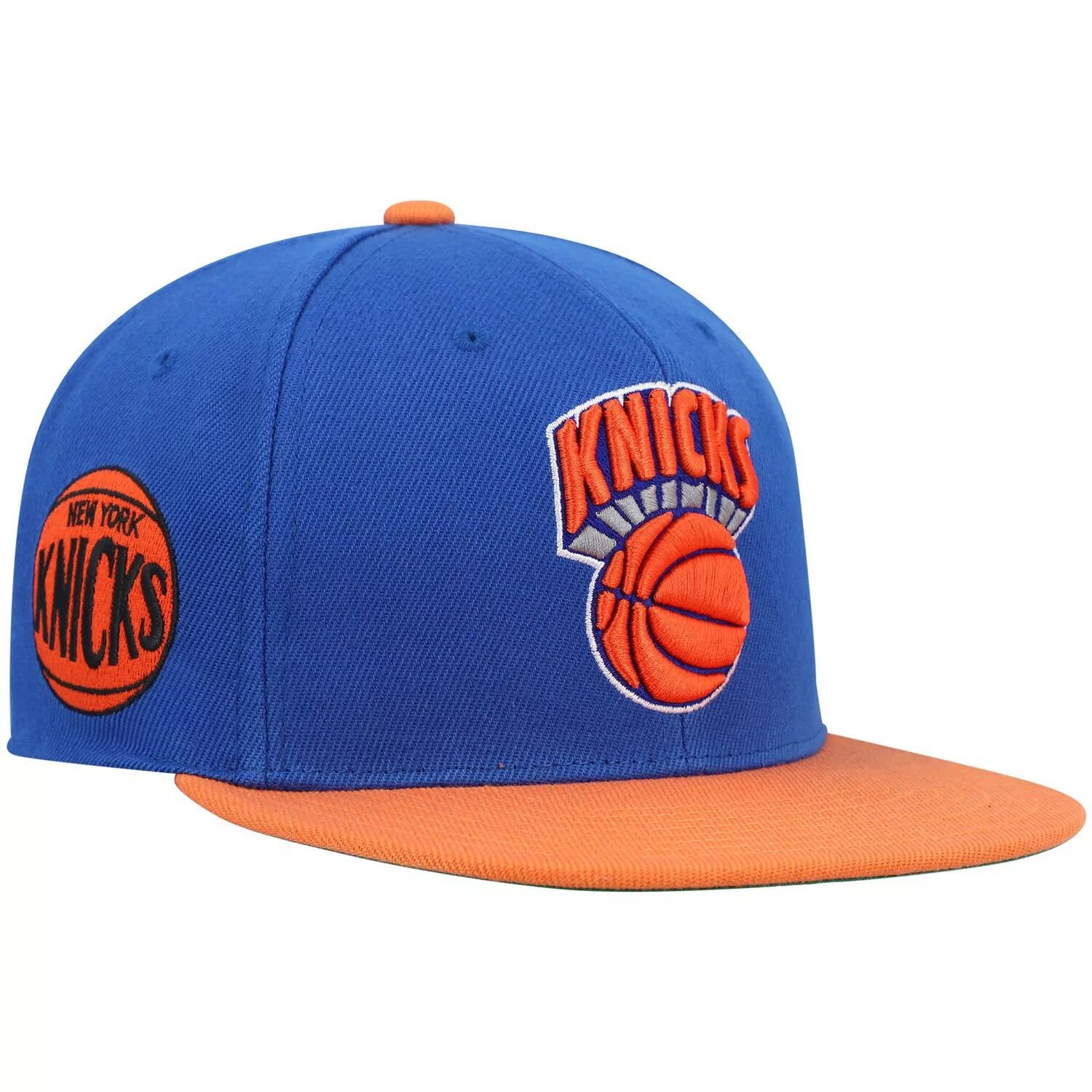 

Мужская кепка Mitchell & Ness синего/оранжевого цвета New York Knicks Hardwood Classics Snapback