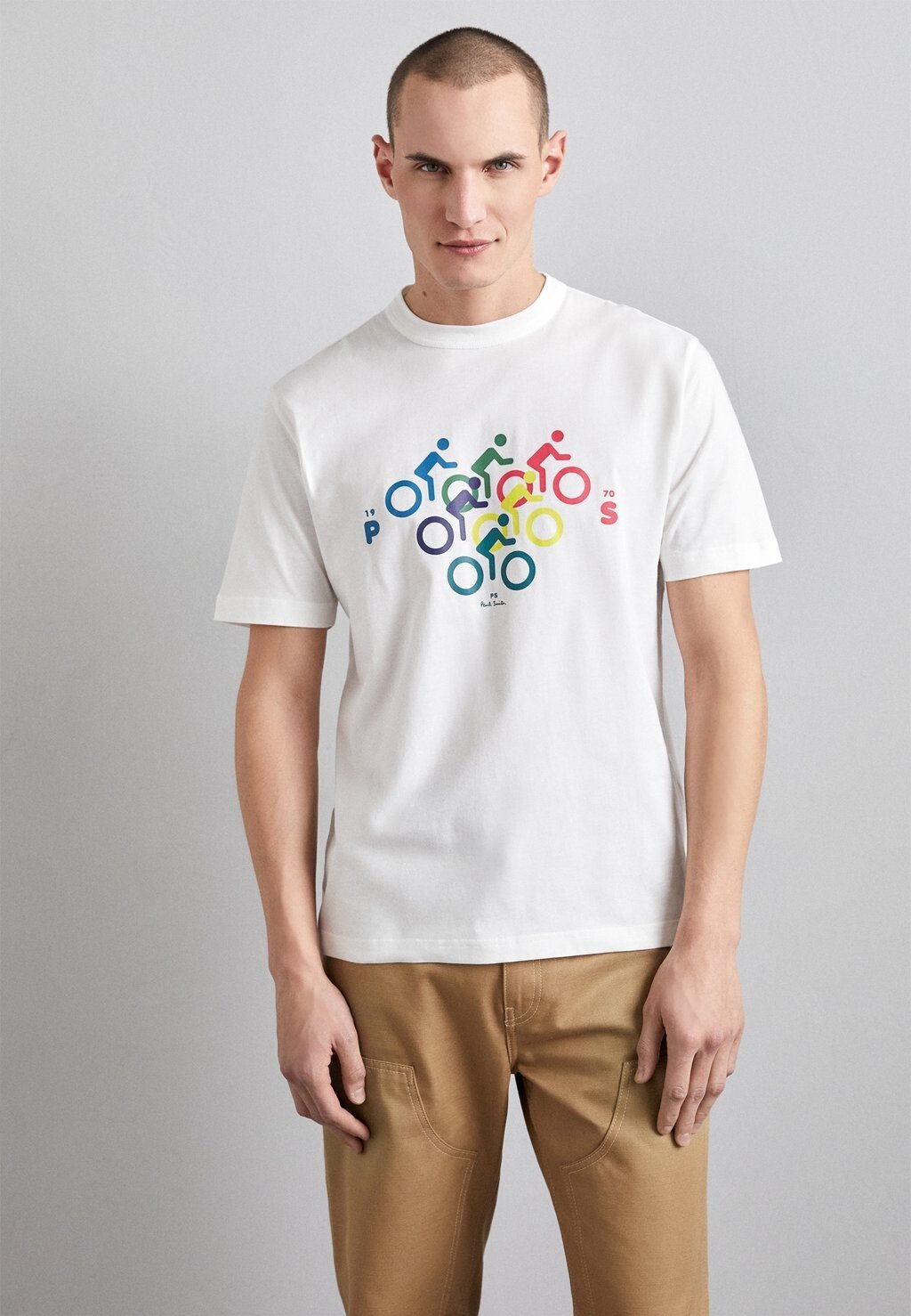 

Футболка с принтом MENS MULTIBIKE PS Paul Smith, белый