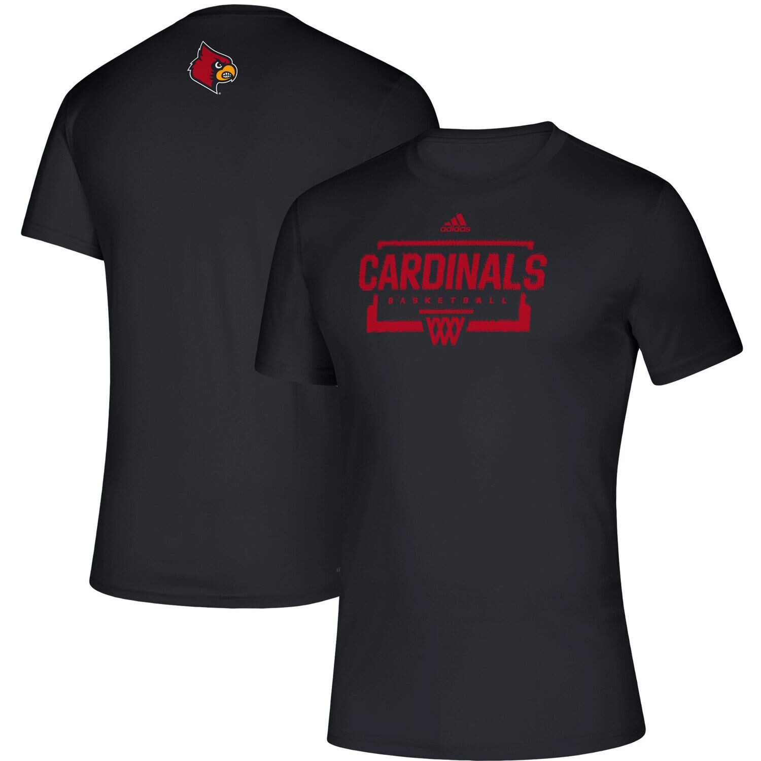 

Мужская черная футболка adidas Louisville Cardinals Fastboard Creator