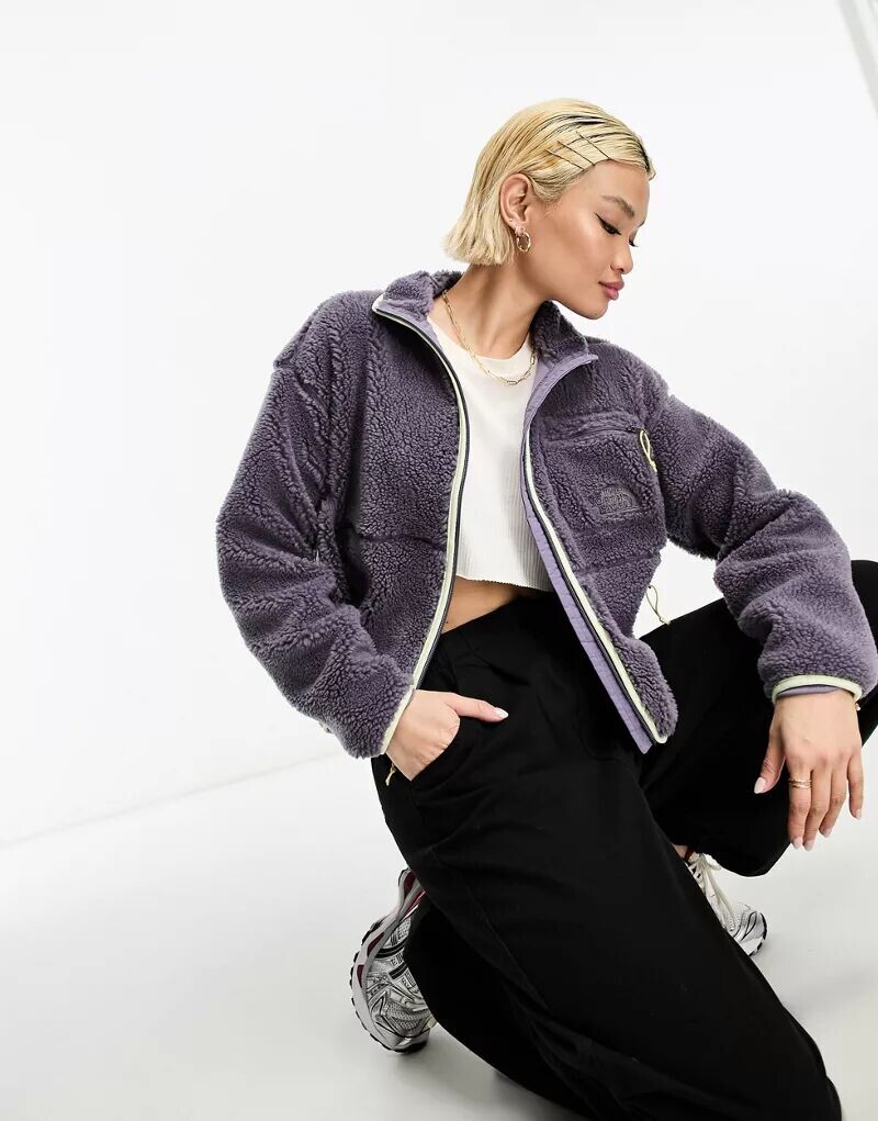 

Фиолетовая флисовая куртка на молнии The North Face Heritage Extreme Pile, Серый
