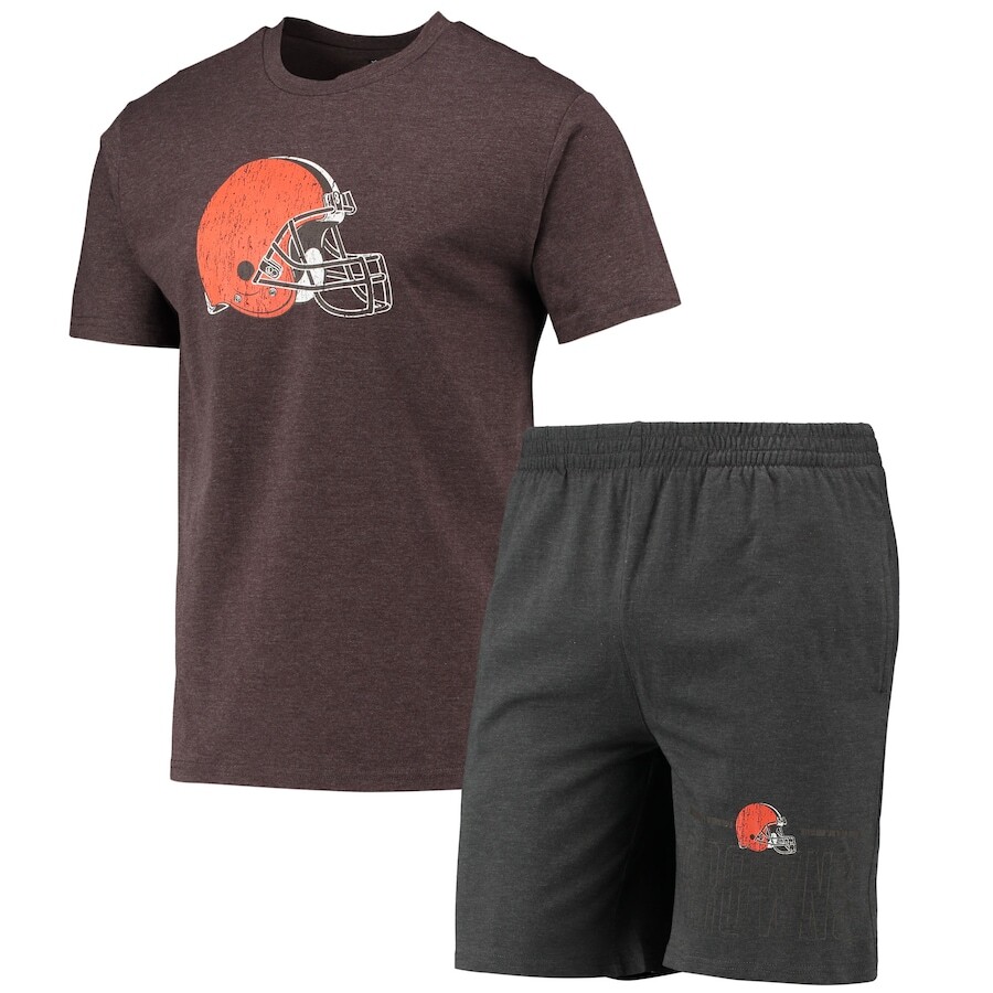 

Пижамный комплект Concepts Sport Cleveland Browns, коричневый