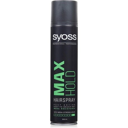 

Спрей для волос Max Hold Mega Strong 300 мл, Syoss, Черный