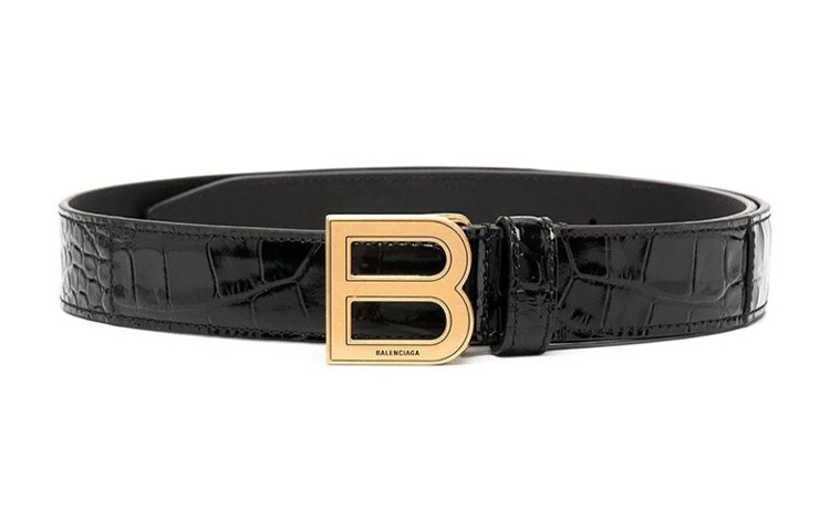 

Кожаный ремень унисекс Balenciaga, Черный