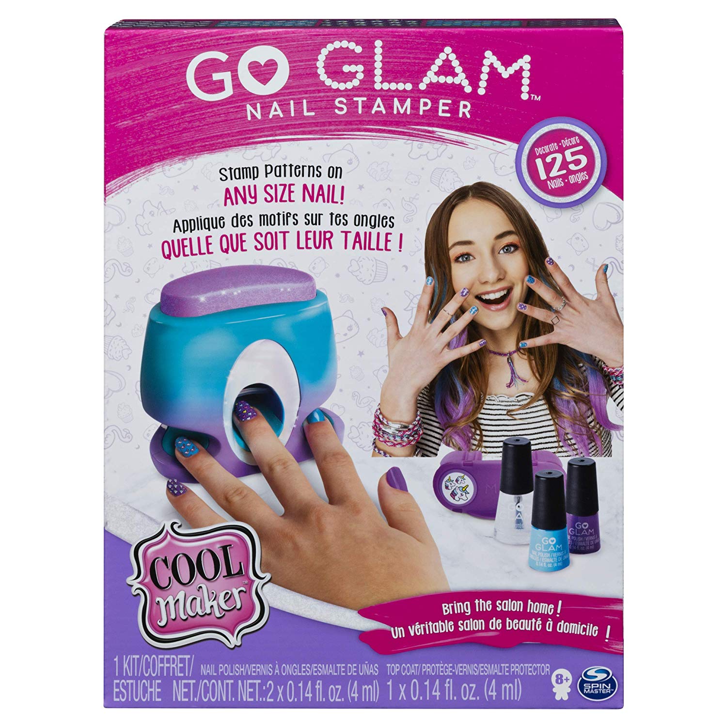 Набор игровой Spin Master Go Glam Nail Studio маникюрный, розовый маникюрный набор для девочек go glam