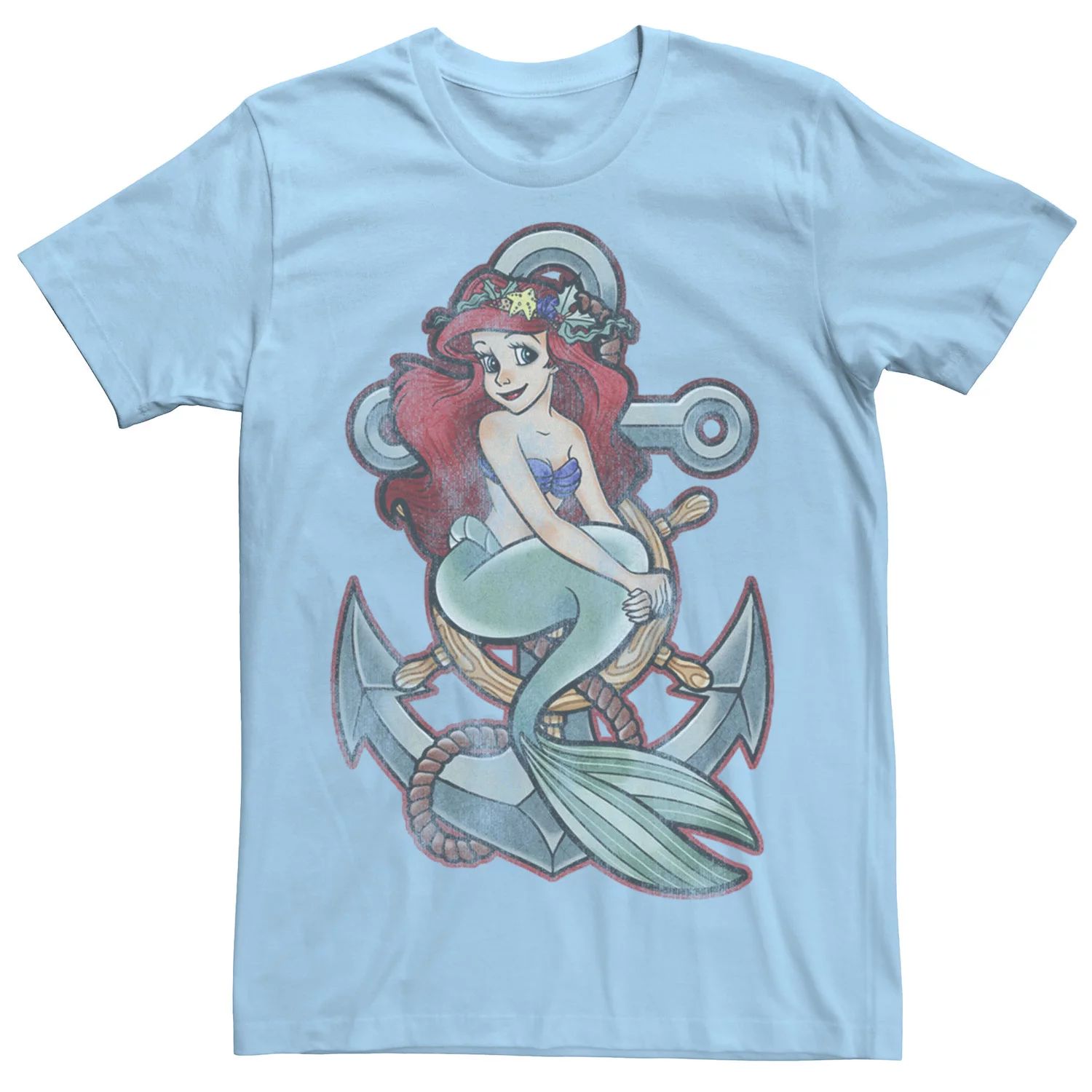 Мужская футболка Disney The Little Mermaid Tattoo Anchor Pose