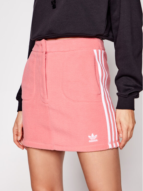 Мини-юбка приталенного кроя Adidas, розовый брюки adidas originals adicolor essentials fleece slim joggers бежевый