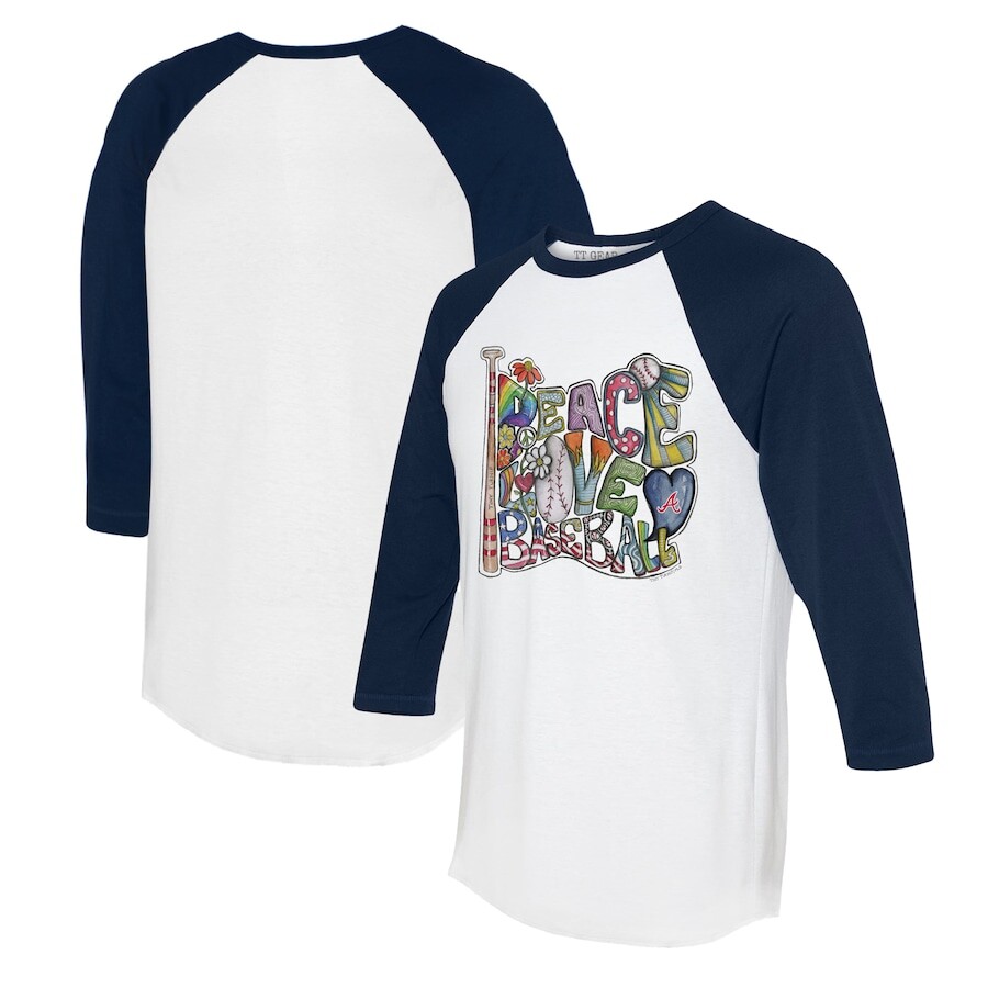 

Футболка с длинным рукавом Tiny Turnip Atlanta Braves, белый