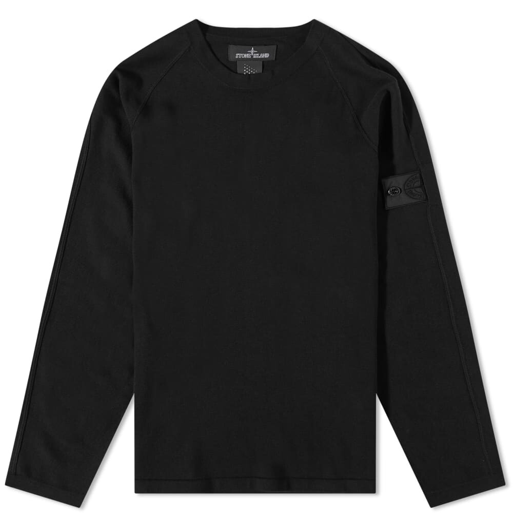 

Хлопковый трикотаж с круглым вырезом Stone Island Shadow Project, черный
