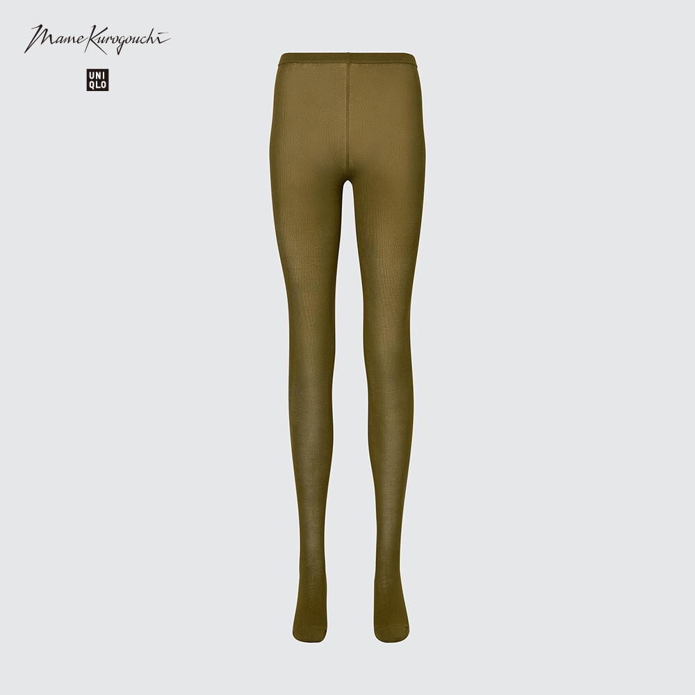 

Женские колготки Uniqlo MPJ HEATTECH утепленные, оливковый