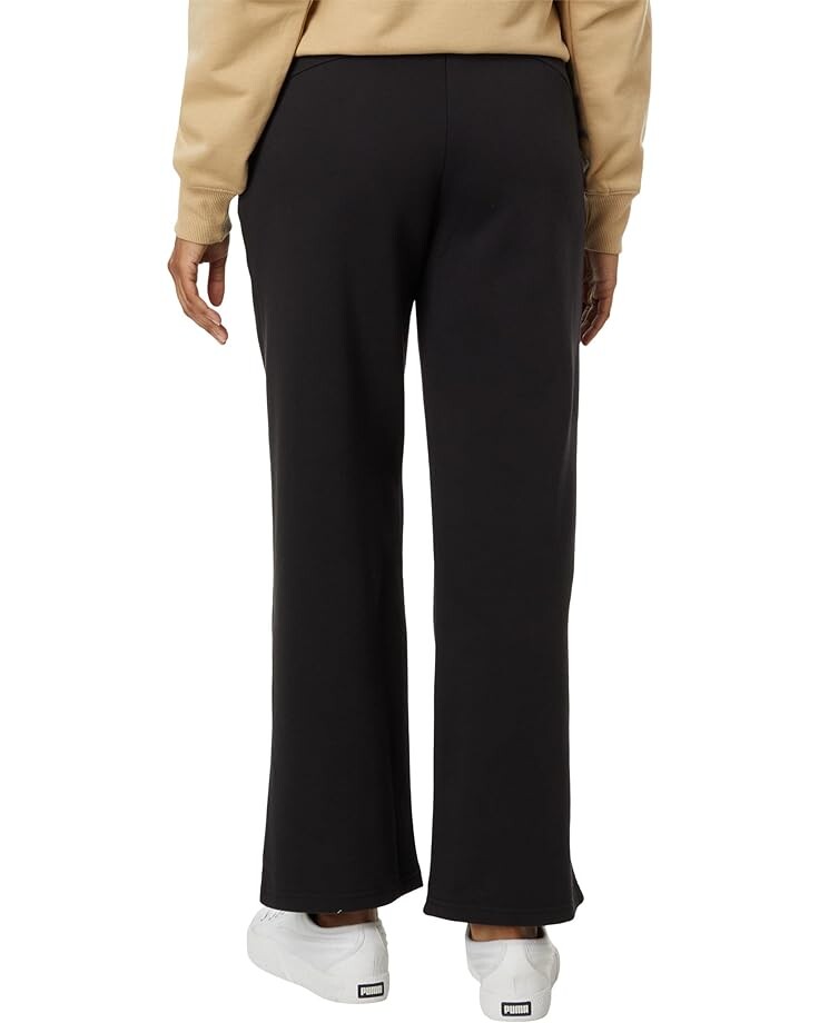 

Брюки PUMA Essentials+ Small Logo Straight Leg Fleece Pants, цвет Puma Black