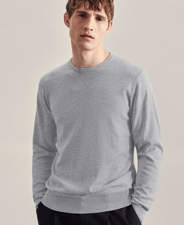 Пуловер , светло-серый Seidensticker