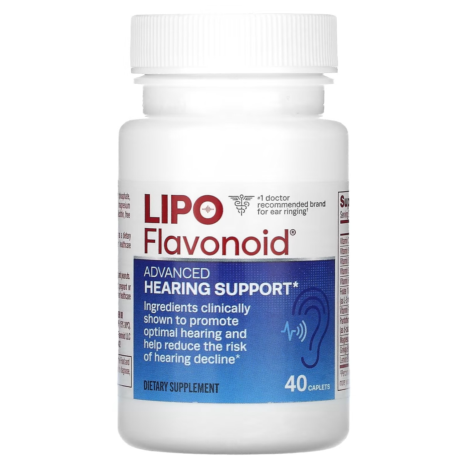 

Пищевая добавка Lipo-Flavonoid улучшенная поддержка слуха, 40 капсул