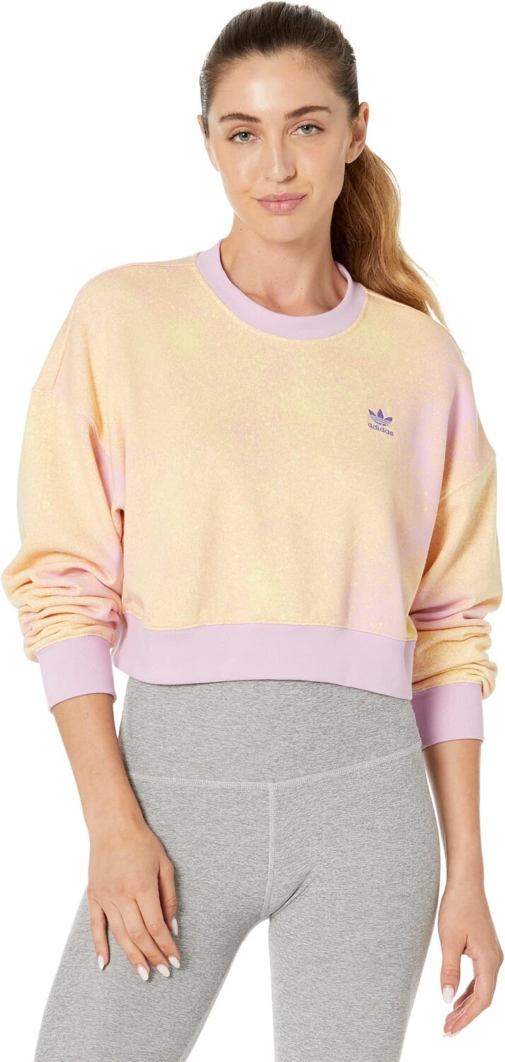 

Свитер adiColor Beach Vibes AOP adidas, цвет Bliss Lilac/Almost Yellow