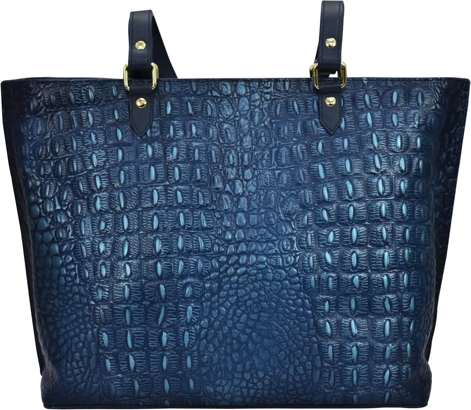 

Большая сумка-тоут с молнией 698 Anuschka, цвет Croc Embossed Sapphire