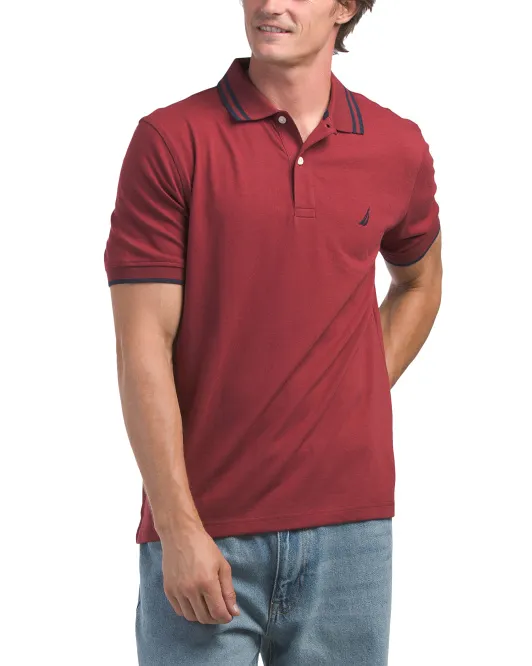 

Поло с двойным воротником Nautica, цвет Deep Crimson