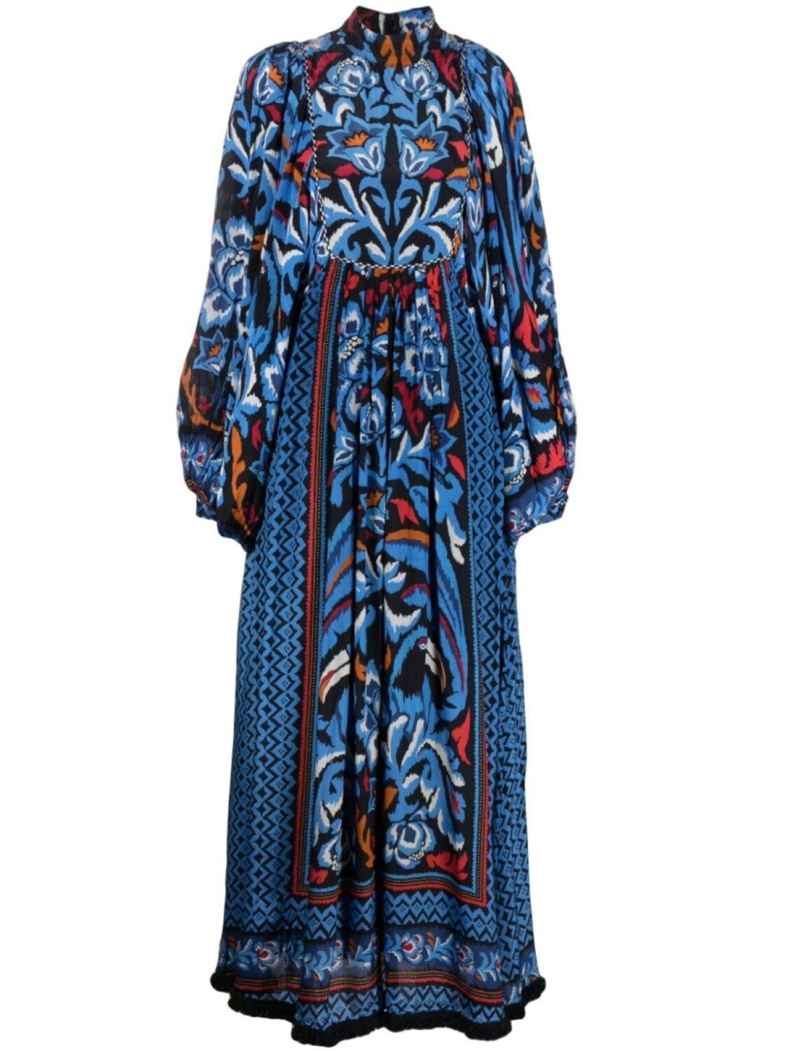 

FARM Rio платье макси Toucans Scarf, синий