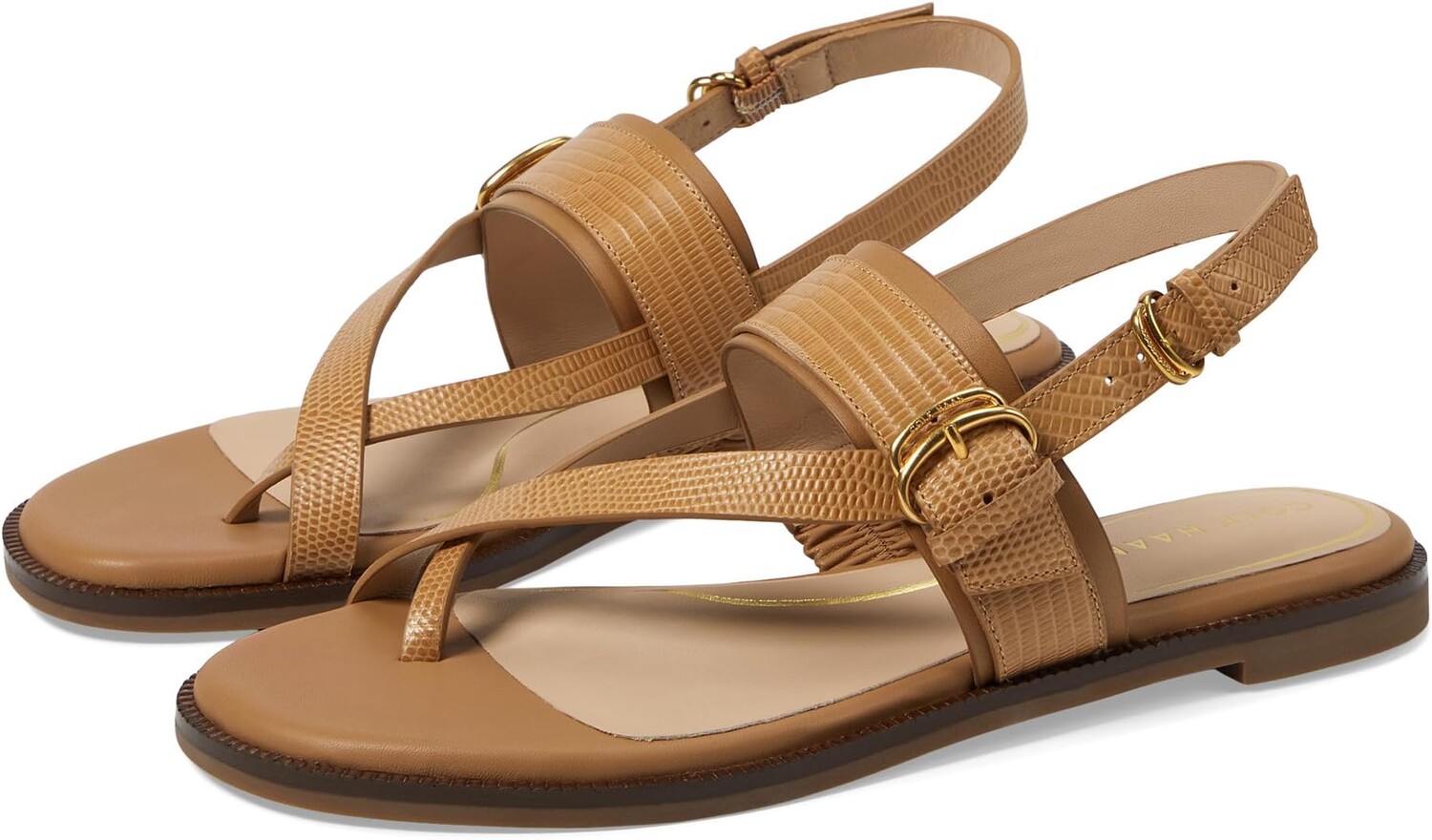 

Сандалии Cole Haan Anica Lux Buckle Sandals, цвет Pecan Leather