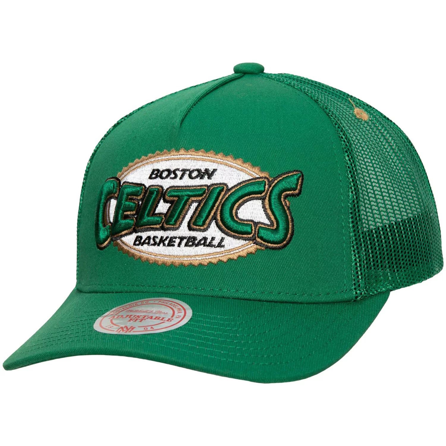 

Мужская кепка Mitchell & Ness Kelly Green Boston Celtics Team Seal Trucker Snapback