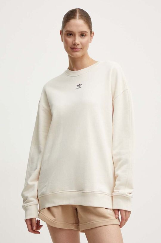 

Хлопковая толстовка adidas Originals, бежевый