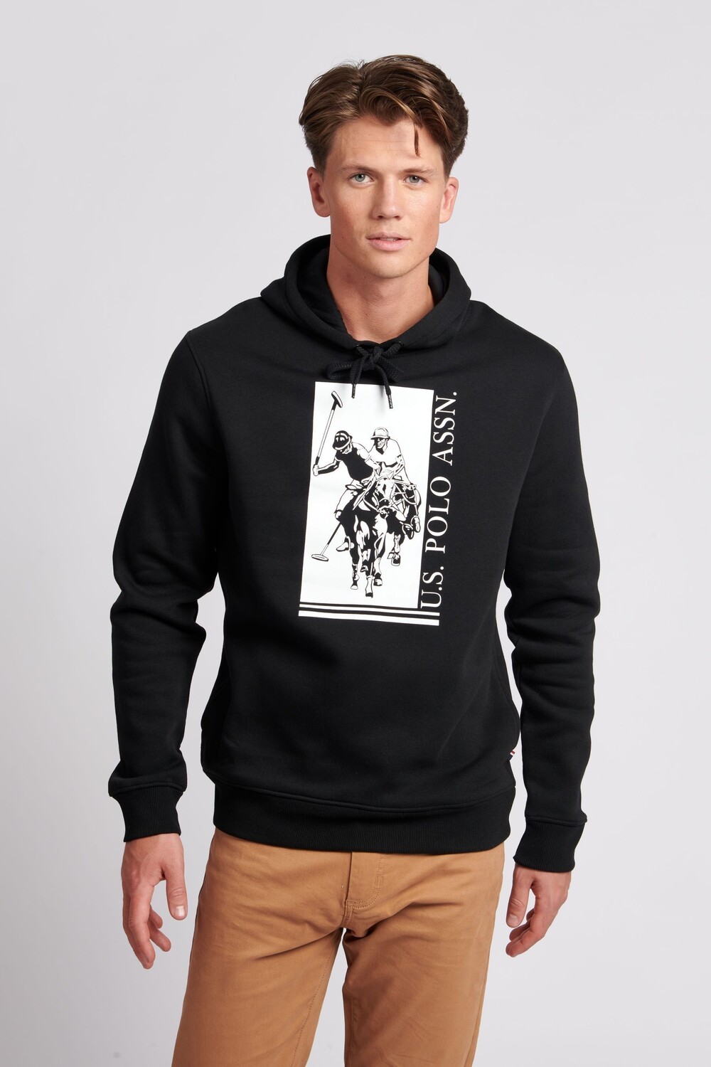 

Мужская толстовка с капюшоном Rider Block U.S. Polo Assn, черный