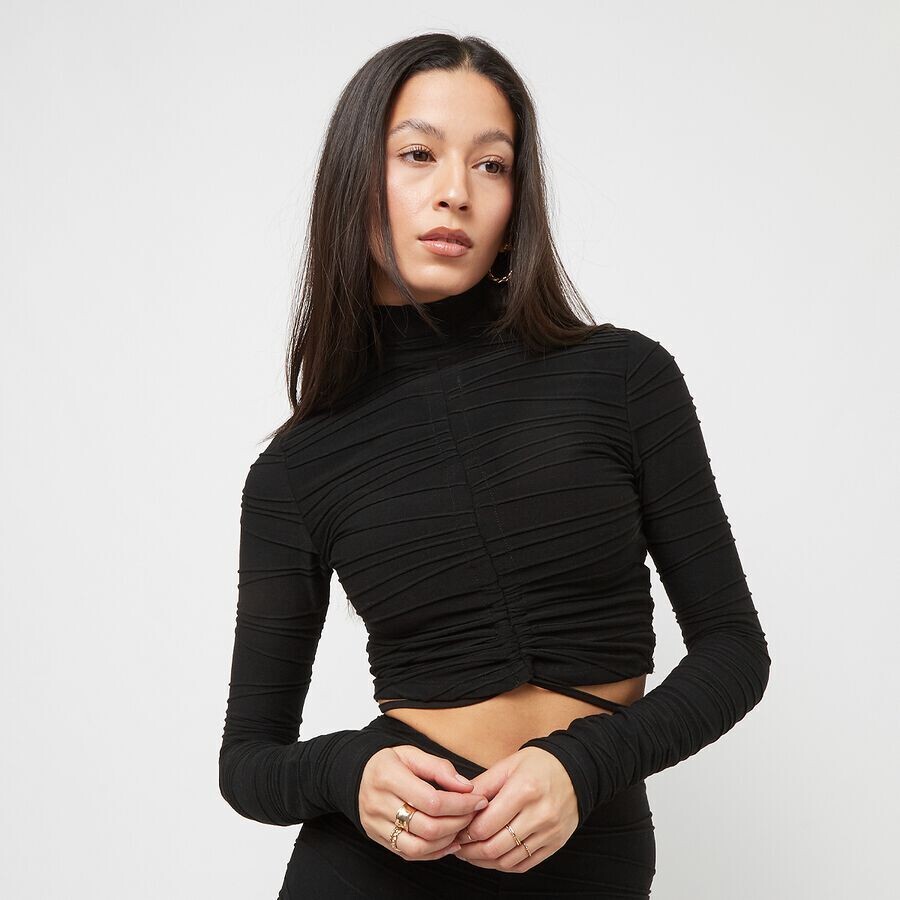 

Лонгслив Textured Wavy Crop Top Sixth June, цвет schwarz