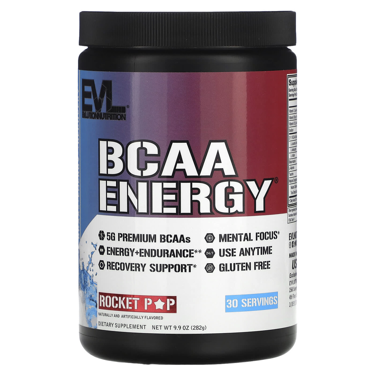 

BCAA ENERGY, Rocket Pop, 282 г (9,9 унции), EVLution Nutrition