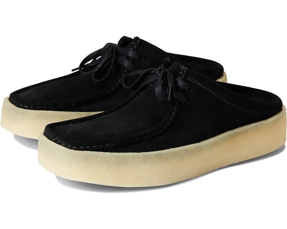 

Кроссовки Clarks Wallabee Cup Lo, цвет Black Suede Warmlined