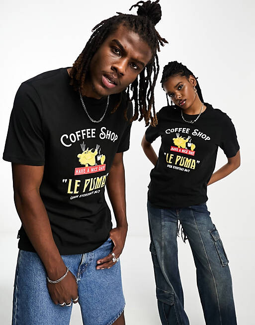 

Черная футболка с рисунком Le Puma Coffee Shop Puma, Черный