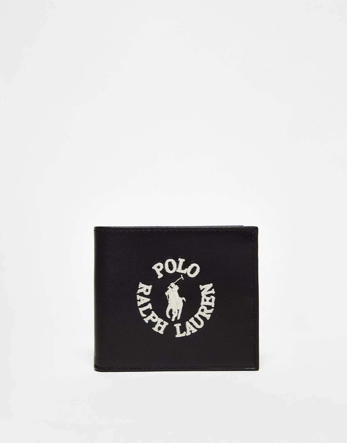 

Черный кожаный кошелек Polo Ralph Lauren с большим круглым логотипом