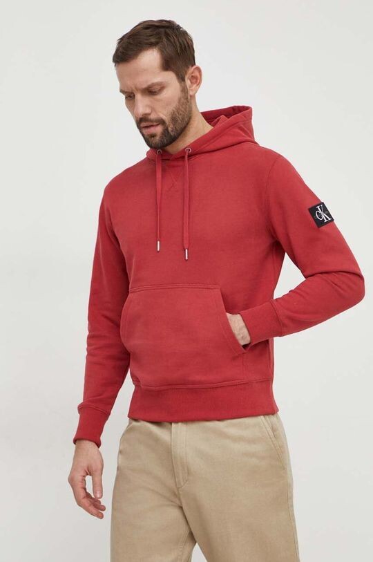 

Хлопковая толстовка Calvin Klein Jeans, красный