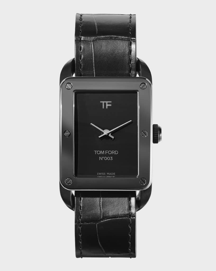 

Мужские часы 003 с ремешком из кожи аллигатора TOM FORD TIMEPIECES