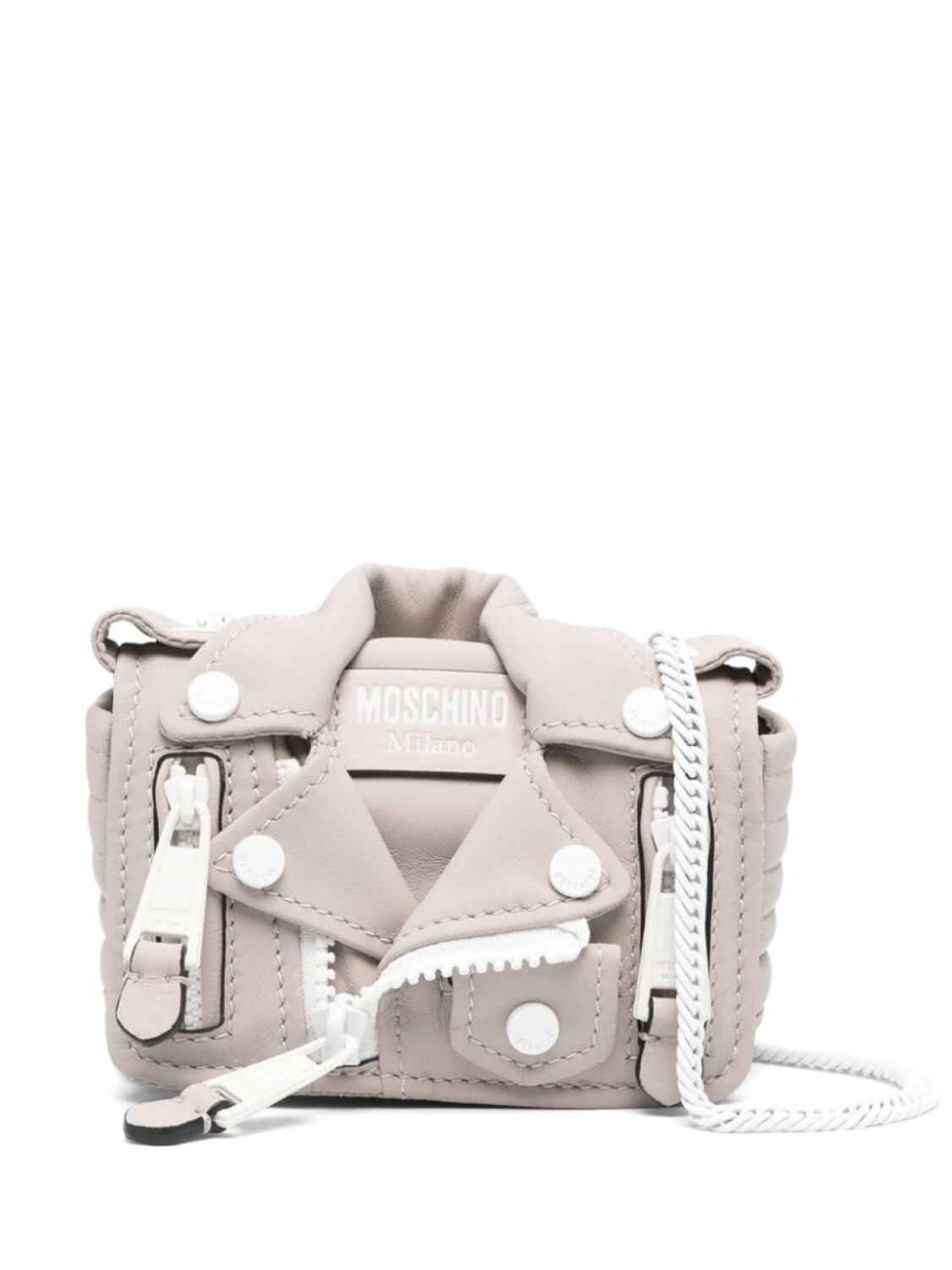 

Moschino мини-сумка Biker, нейтральный цвет