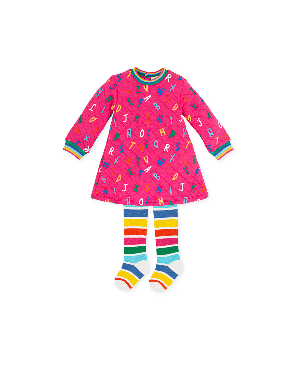 

Платье с буквенным принтом и колготки AGATHA RUIZ DE LA PRADA, синий