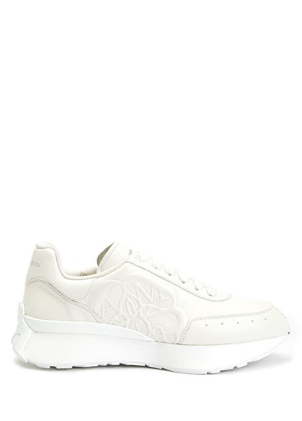 

Мужские кожаные кроссовки sprint runner с белым логотипом Alexander McQueen