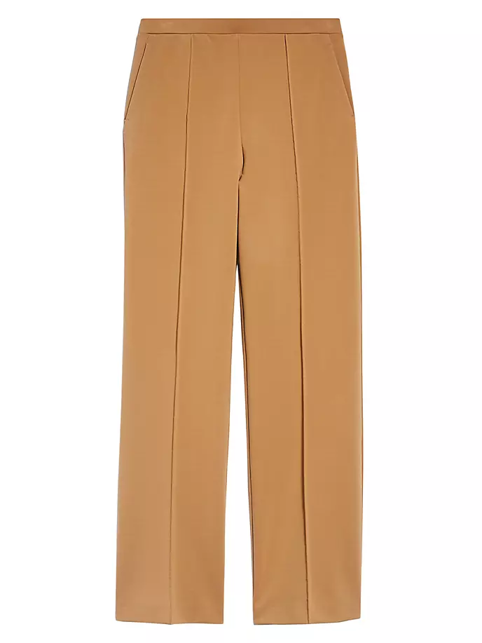 

Трикотажные брюки Milano Stitch без застежек Max Mara Leisure, цвет camel