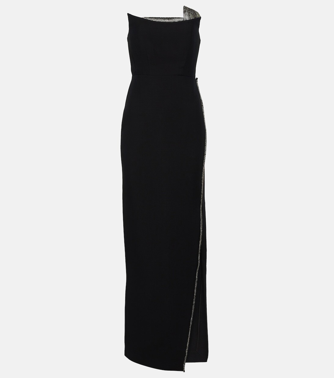 

Платье без бретелек из шелка и шерсти Roland Mouret, черный