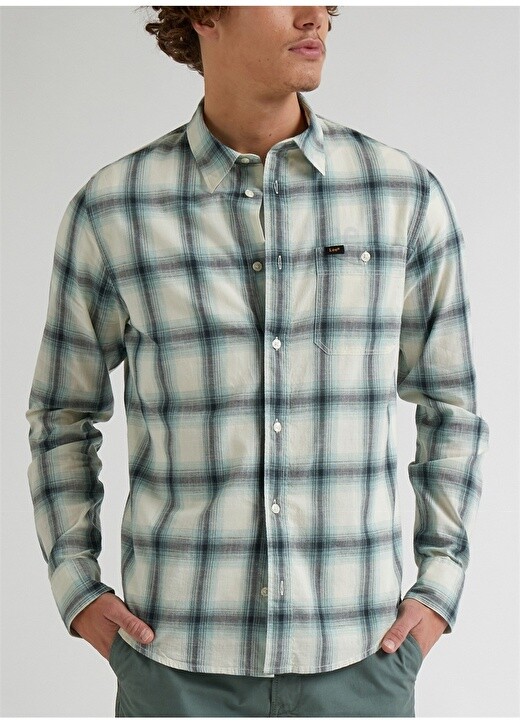 

Бежевая мужская рубашка Regular Fit Lee