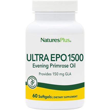 NaturesPlus Ultra EPO 1500 мг Масло вечерней примулы, 60 мягких таблеток Nature's Plus