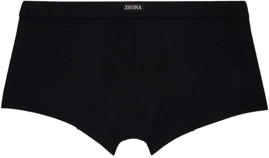 

Черные боксеры с нашивками Zegna