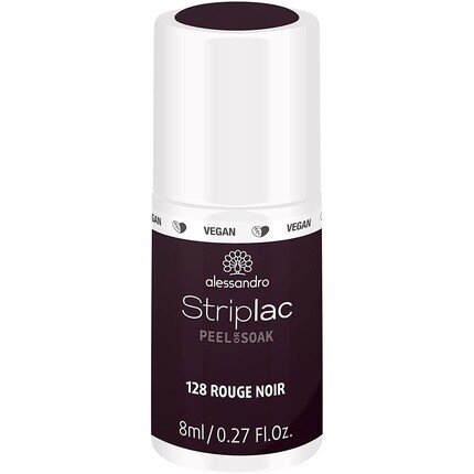 цена УФ-лак для ногтей Striplac Peel Or Soak Vegan Rouge Noir, 8 мл, Alessandro