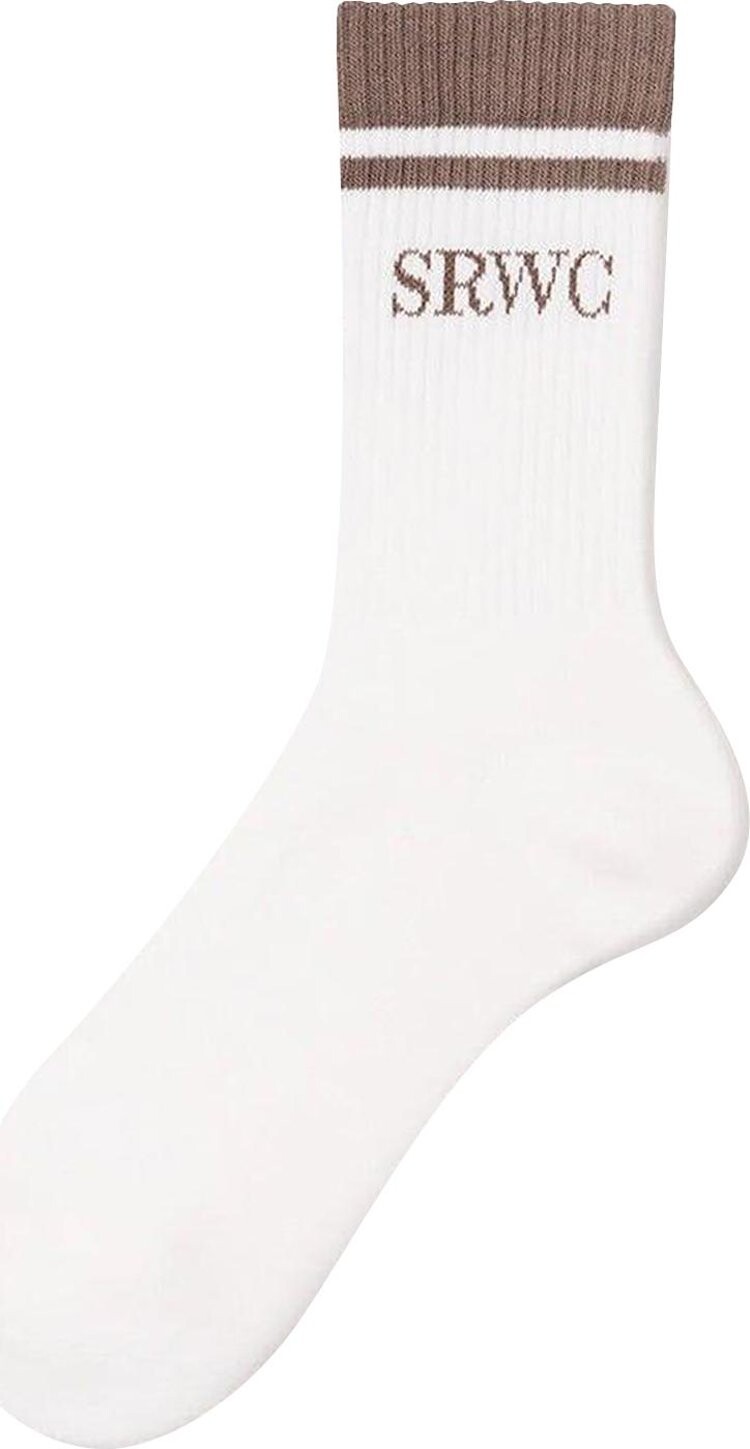 

Носки Sporty & Rich Upper East Side 'White', белый
