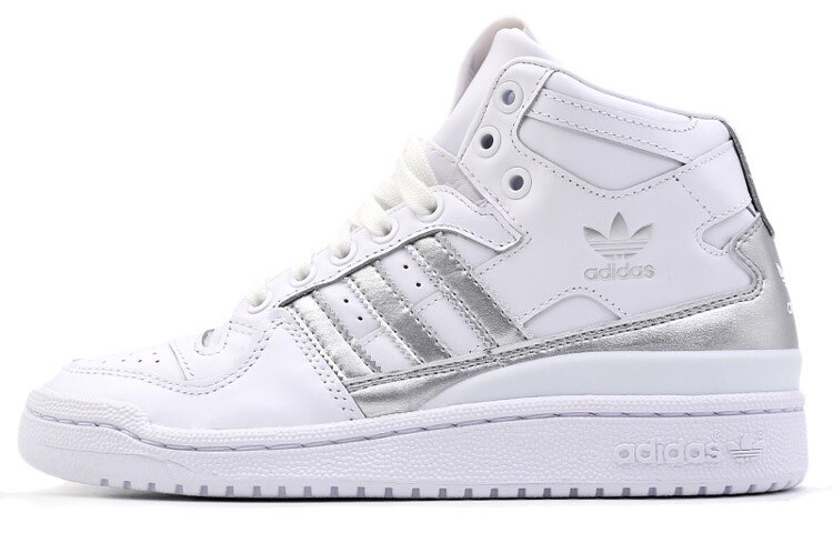 

Adidas Originals Forum Mid, изысканный белый/серебристый металлик