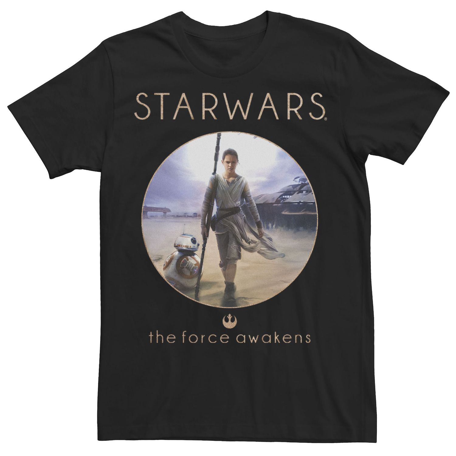 Мужская футболка с плакатом The Force Awakens Rey Star Wars