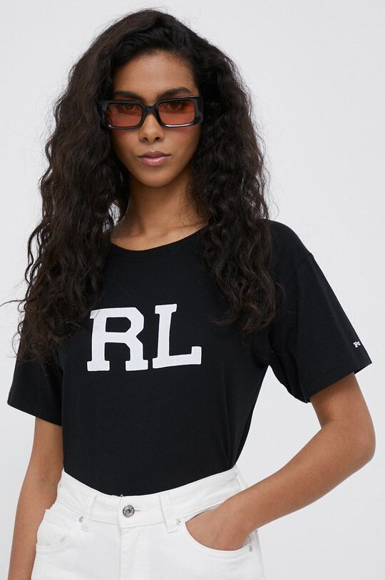 

Хлопковая футболка Polo Ralph Lauren, черный