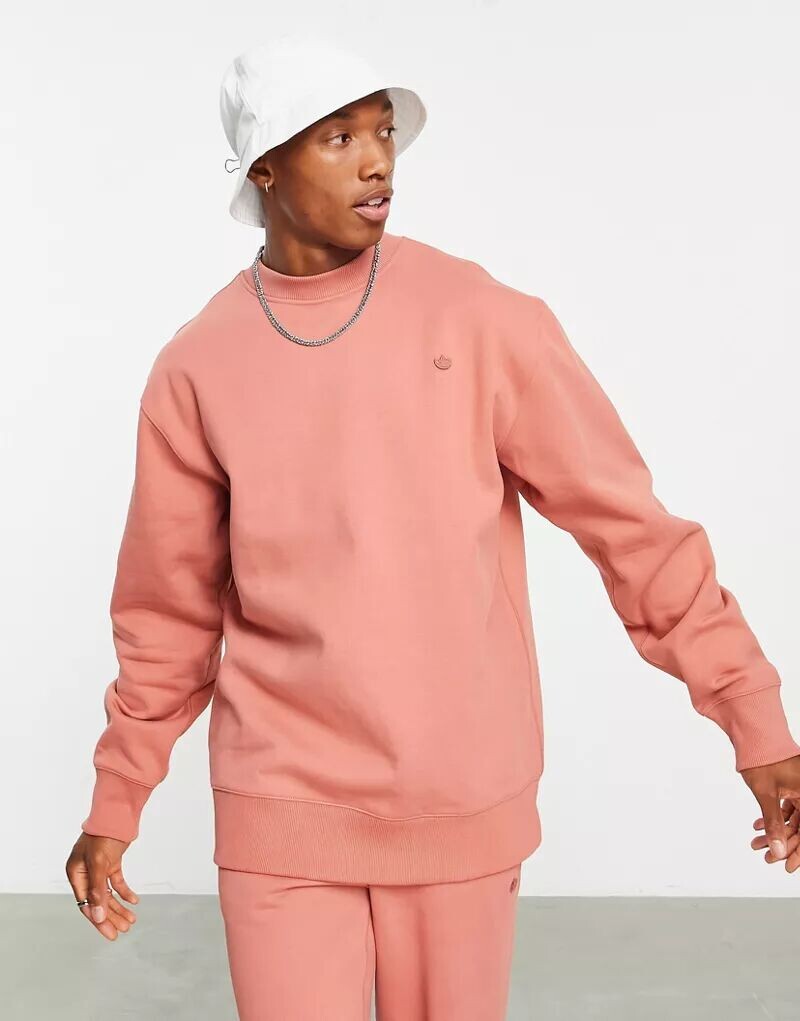 

Оранжевая толстовка с логотипом в виде трилистника adidas Originals Contempo