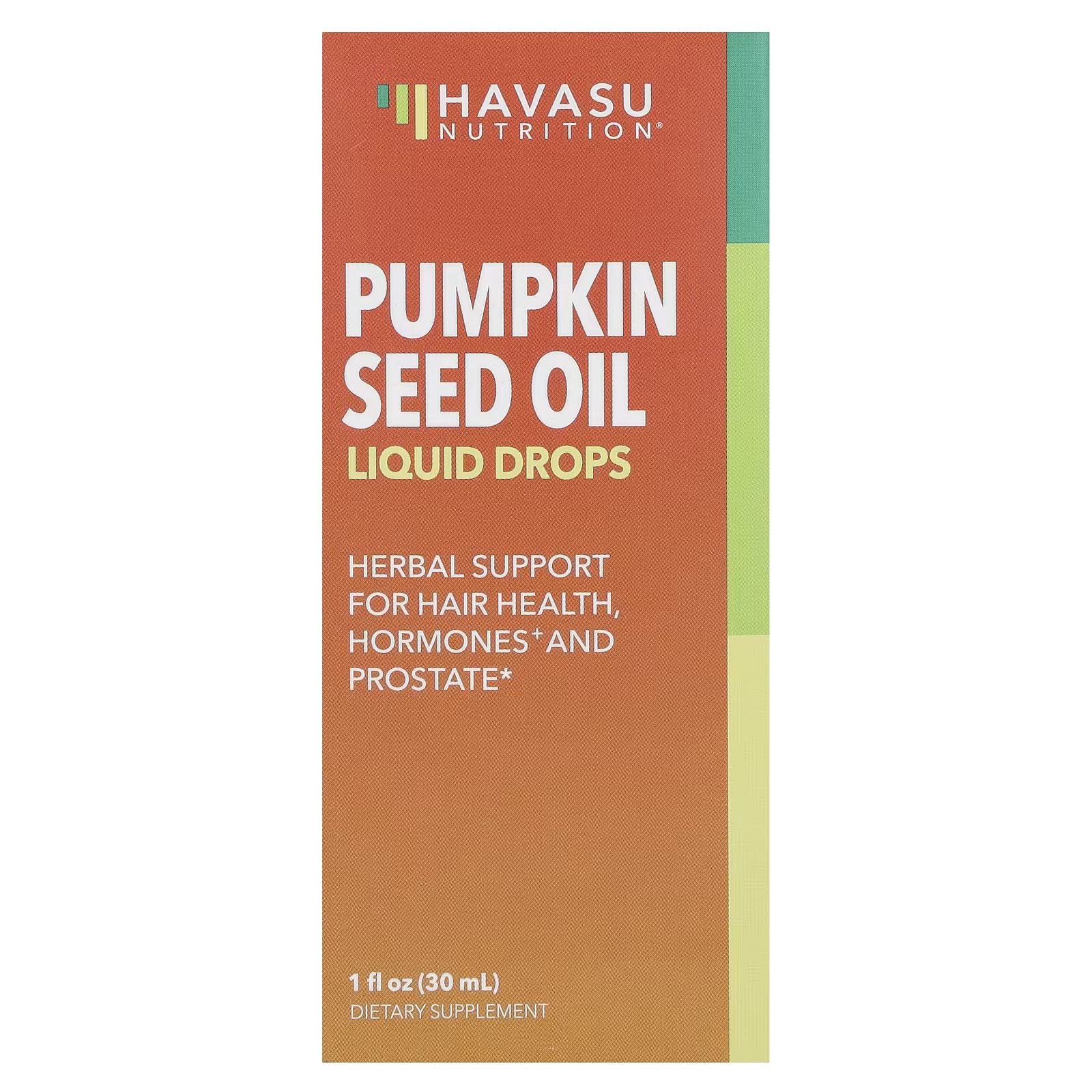 Havasu Nutrition, жидкие капли тыквенного масла, 1 жидкая унция (30 мл) капли havasu nutrition с куркумой 30 мл