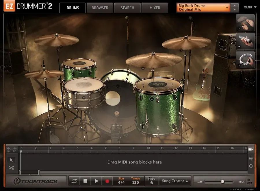 

Расширение Toontrack Big Rock Drums EZX