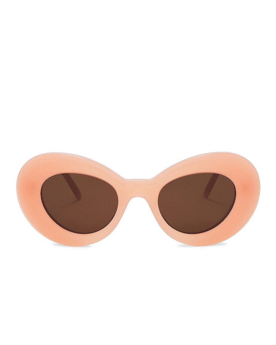 Солнцезащитные очки Loewe Curvy, цвет Shiny Pink & Brown