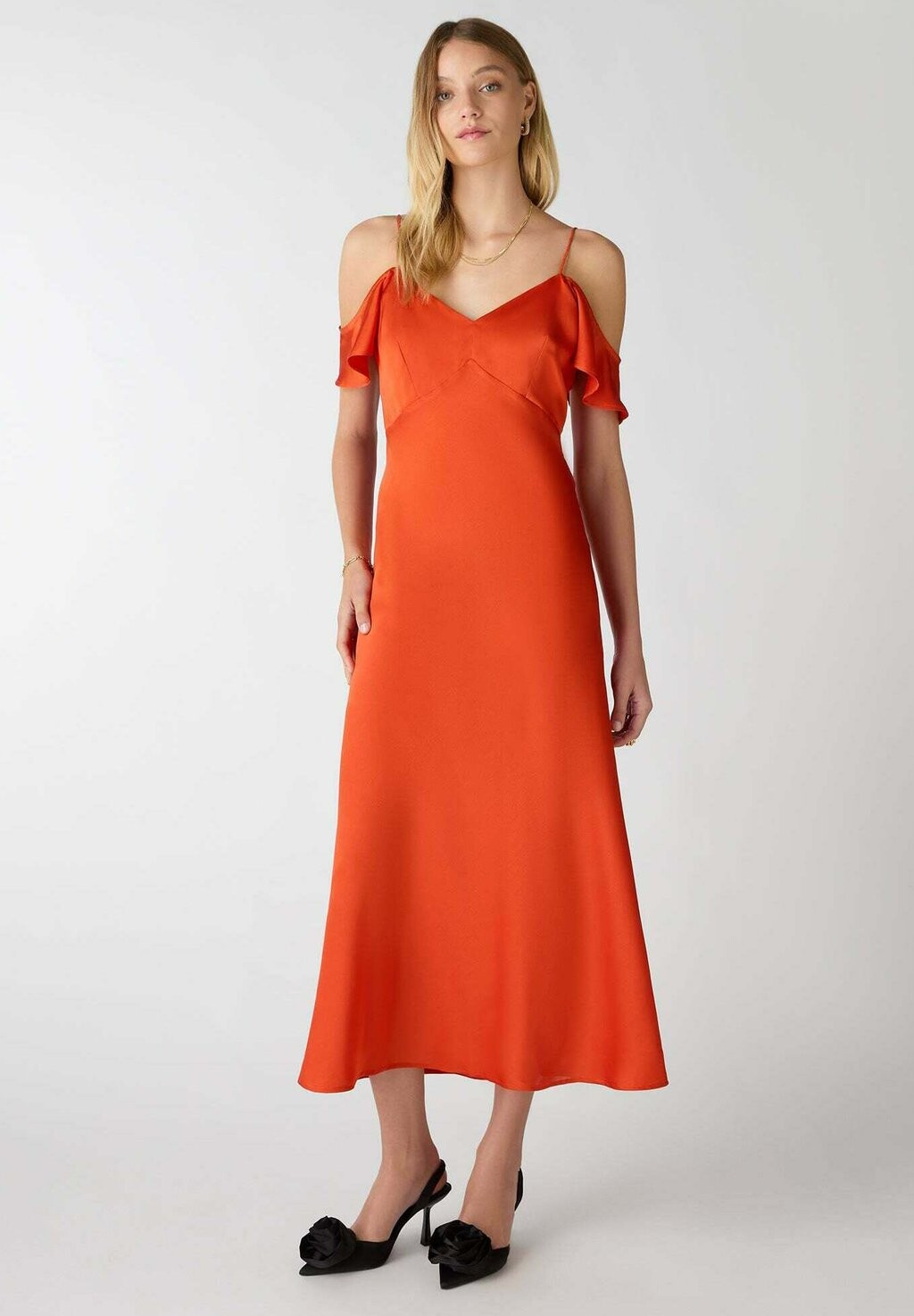 

Платье макси ANTHIA DROP SHOULDER OMNES, оранжевый