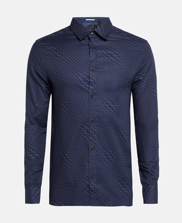 

Рубашка с длинными рукавами – удобная посадка Ted Baker, темно-синий